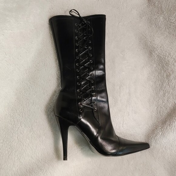 Paro Brasil Black Lace Up Boots 35/36 - Picture 4 of 15